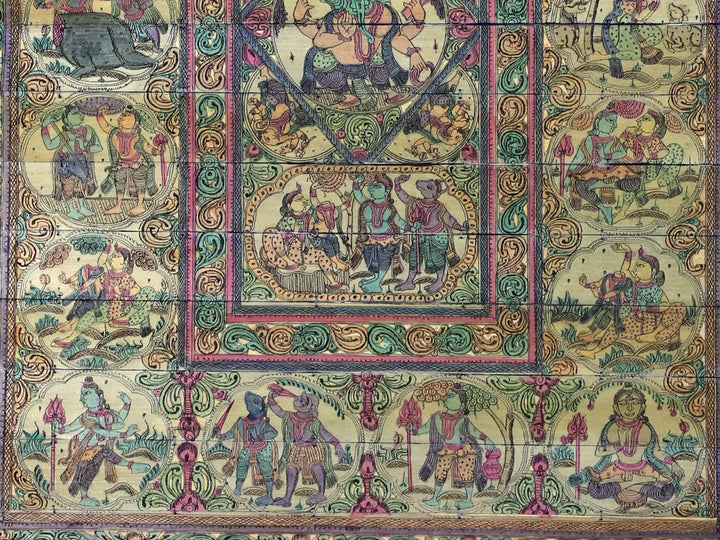 The Story of Lord Ganesha Pattachitra Painting on Cloth by Rabi Behera · view 4