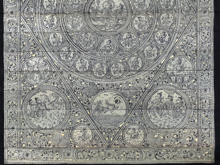 Ramayana (The Story of Lord Rama) Pattachitra Painting on Cloth by Rabi Behera · view 4