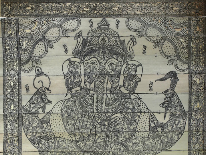 Lord Ganesha Pattachitra Painting on Cloth by Rabi Behera · view 2