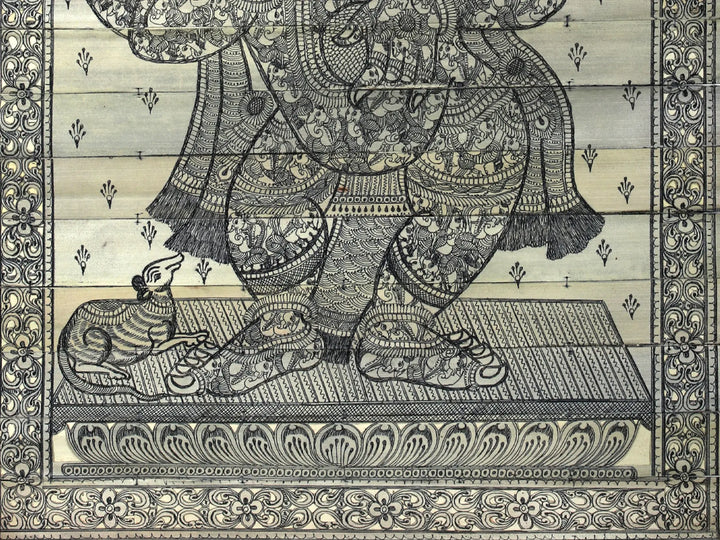 Lord Ganesha Pattachitra Painting on Cloth by Rabi Behera · view 4