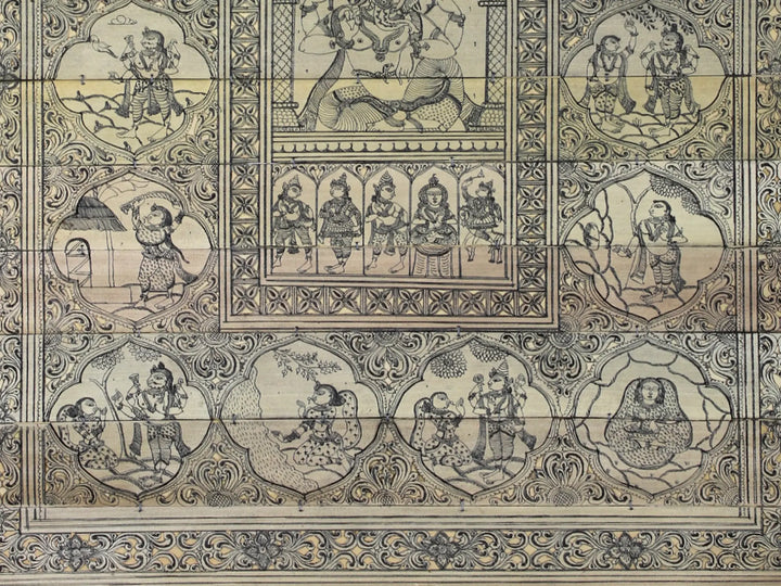 The Story of Lord Ganesha Pattachitra Painting on Cloth by Rabi Behera · view 4