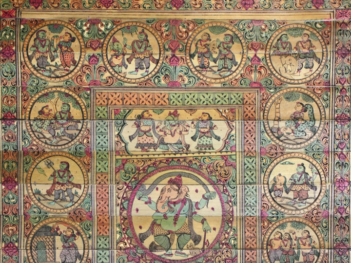 Ganesha Story Pattachitra Painting on Cloth · view 2