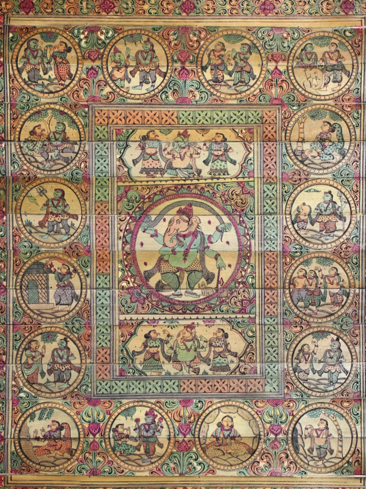 Ganesha Story Pattachitra Painting on Cloth · view 3