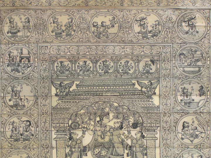 Krishna Lila Pattachitra Painting on Cloth by Rabi Behera · view 2