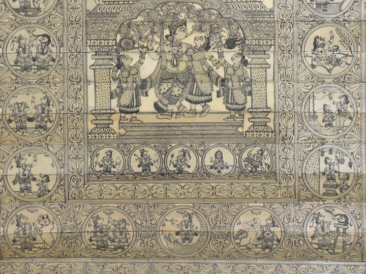 Krishna Lila Pattachitra Painting on Cloth by Rabi Behera · view 4