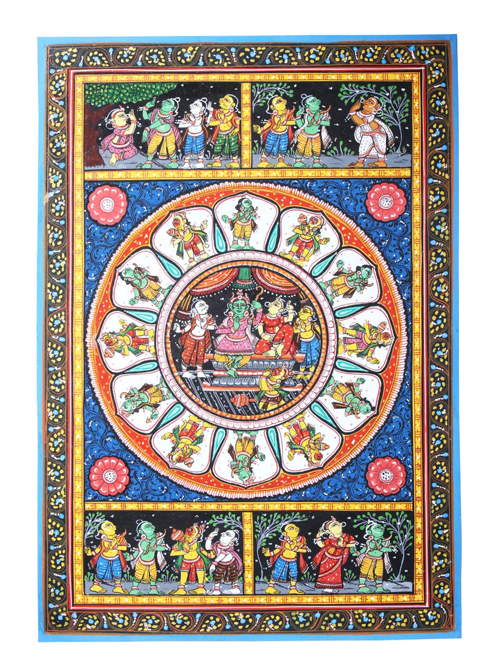 Shri Ram Darbar Pattachitra Painting on Cloth by Rabi Behera · view 1