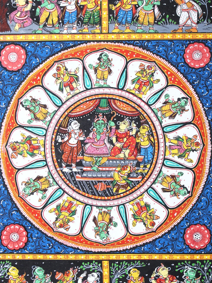 Shri Ram Darbar Pattachitra Painting on Cloth by Rabi Behera · view 4