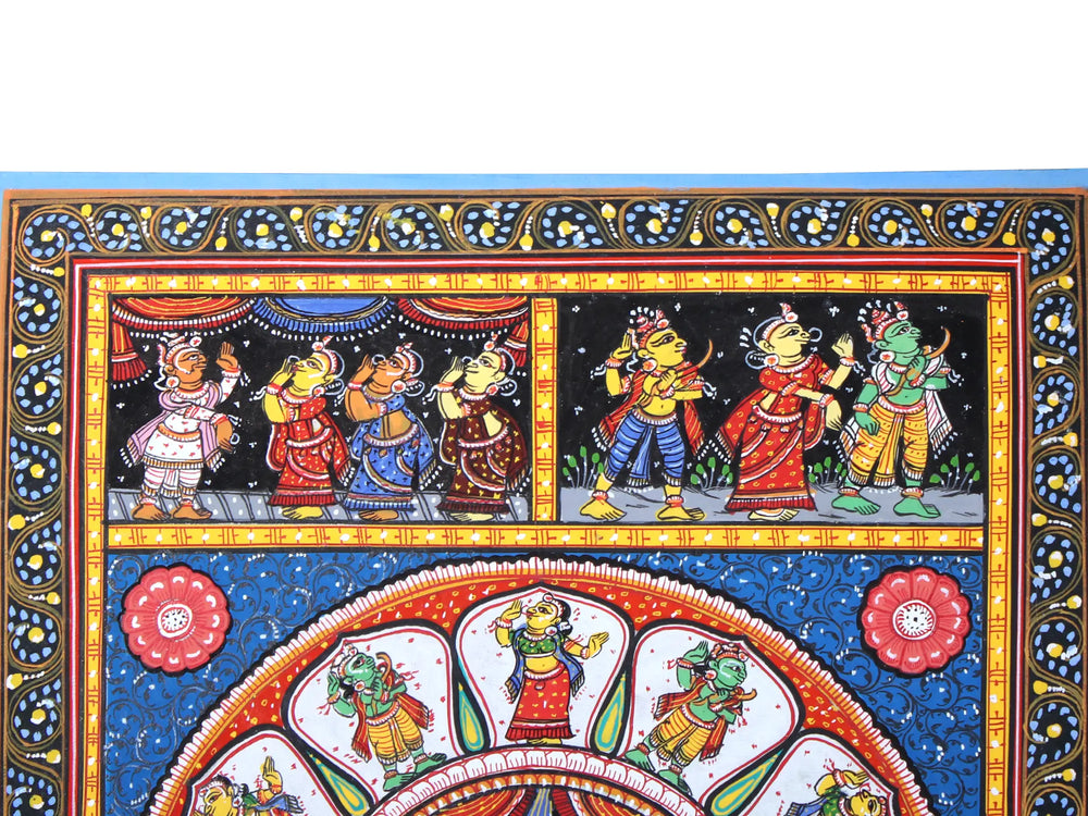 Lord Brahma Ji at Center and Episodes of Ramayan (Shri Ram's Story)