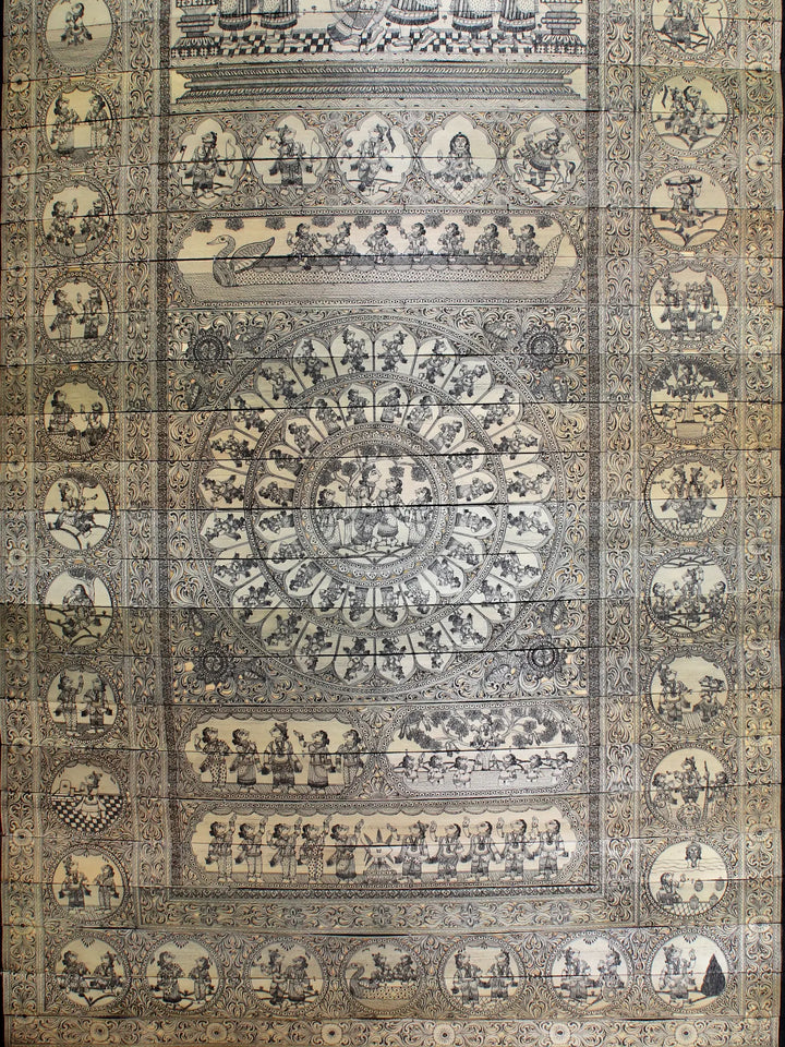Krishna Lila Pattachitra Painting on Cloth by Rabi Behera · view 4