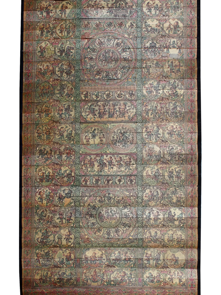 Episodes of Krishna's Life Story (Shri Krishna Leela) Pattachitra Painting on Cloth by Rabi Behera · view 4