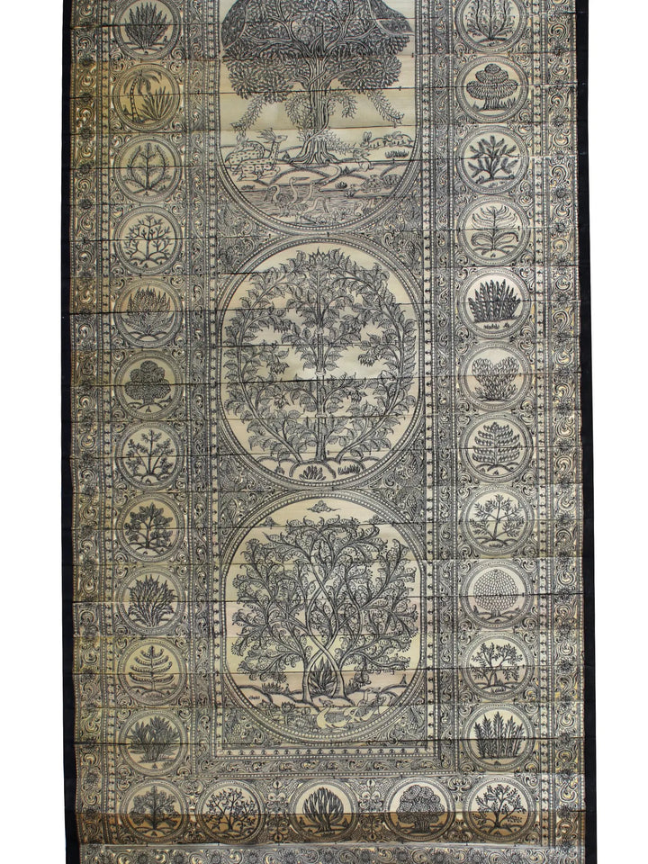 Large Tree of Life Pattachitra Painting on Cloth · view 4