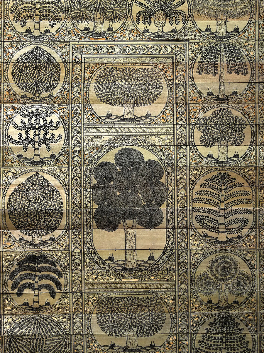 Tree Series 9 Pattachitra Painting on Cloth by Rabi Behera