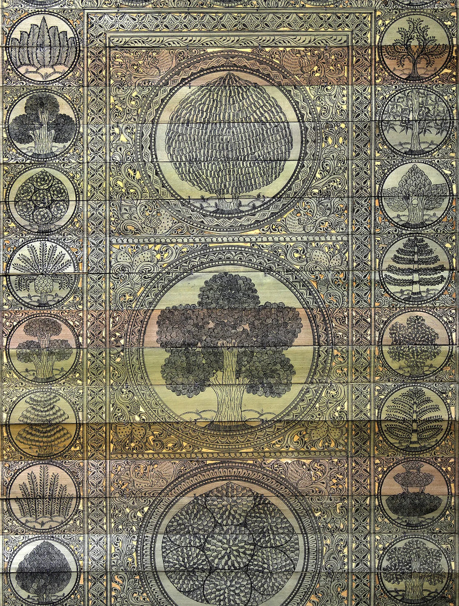 Tree Series 15 Pattachitra Painting on Cloth by Rabi Behera