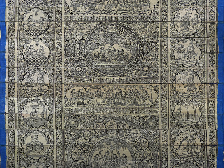 The Story of Lord Krishna (Krishna Leela) Pattachitra Painting on Cloth by Rabi Behera · view 4