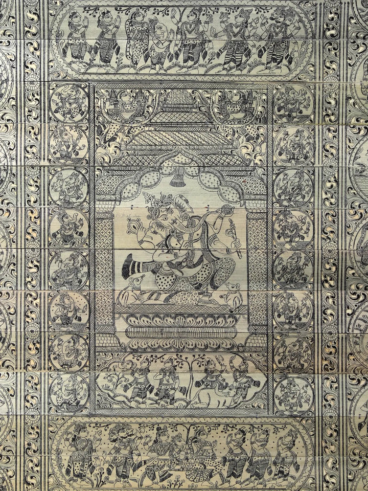The Story of Lord Ganesha Pattachitra Painting on Cloth by Rabi Behera · view 2