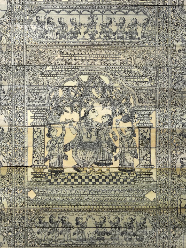 Krishna Lila Pattachitra Painting on Cloth by Rabi Behera · view 2