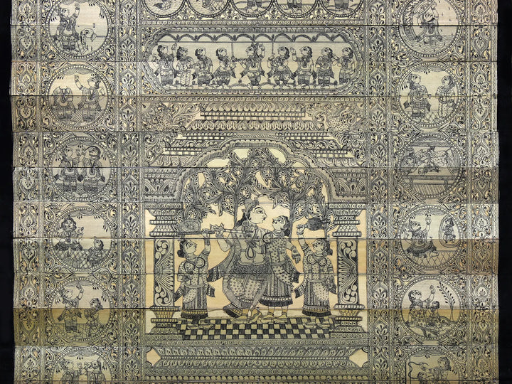 Krishna Lila Pattachitra Painting on Cloth by Rabi Behera · view 4