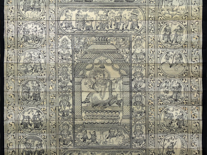 The Story of Lord Ganesha Pattachitra Painting on Cloth by Rabi Behera · view 4