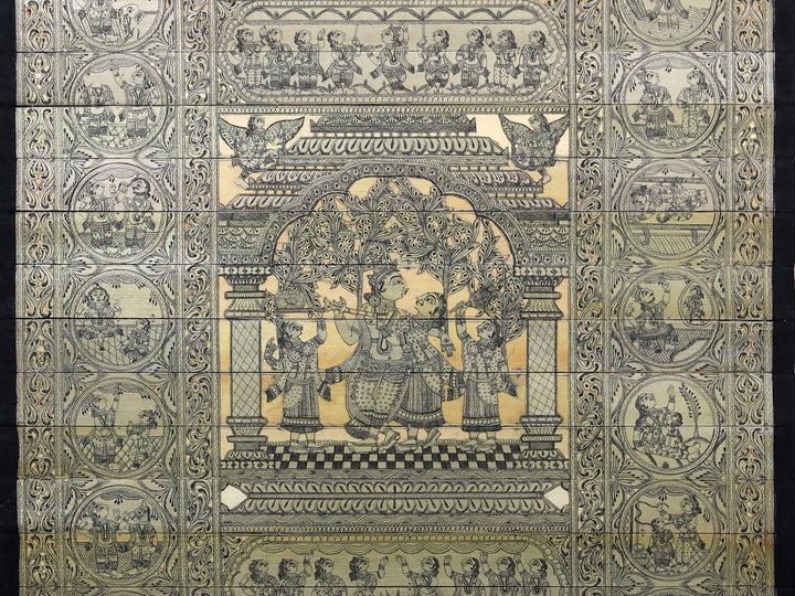 Krishna Lila Pattachitra Painting on Cloth by Rabi Behera · view 4
