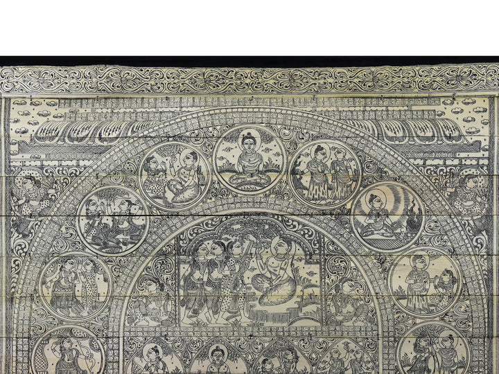 The Story of Gautam Buddha Pattachitra Painting on Cloth by Rabi Behera · view 3