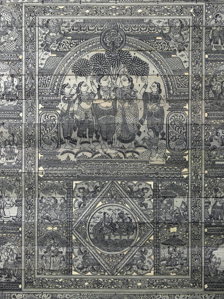 Krishna Lila Pattachitra Painting on Cloth by Rabi Behera · view 2