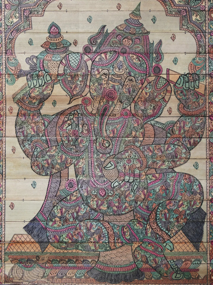 Lord Ganesha Pattachitra Painting on Cloth · view 2