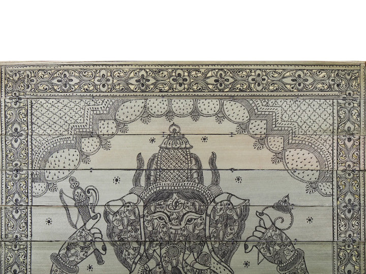 Ganesha Palm Leaf Pattachitra Painting on Palm Leaf · view 3