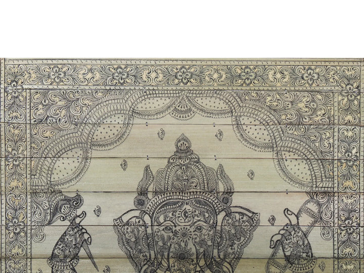 Ganesha Palm Leaf Pattachitra Painting on Palm Leaf · view 3