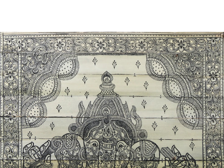 Ganesha Palm Leaf Pattachitra Painting on Palm Leaf · view 3