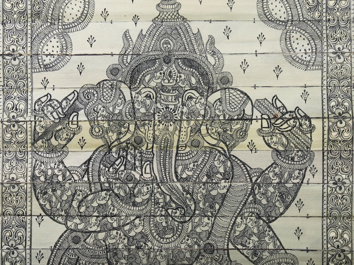 Ganesha Palm Leaf Pattachitra Painting on Palm Leaf · view 4