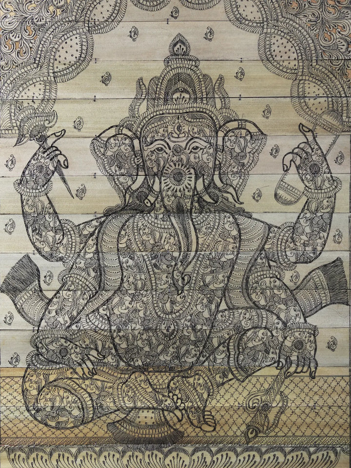 Lord Ganesha Pattachitra Painting on Cloth · view 2