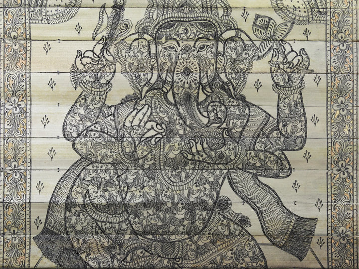 Lord Ganesha Pattachitra Painting on Cloth · view 4