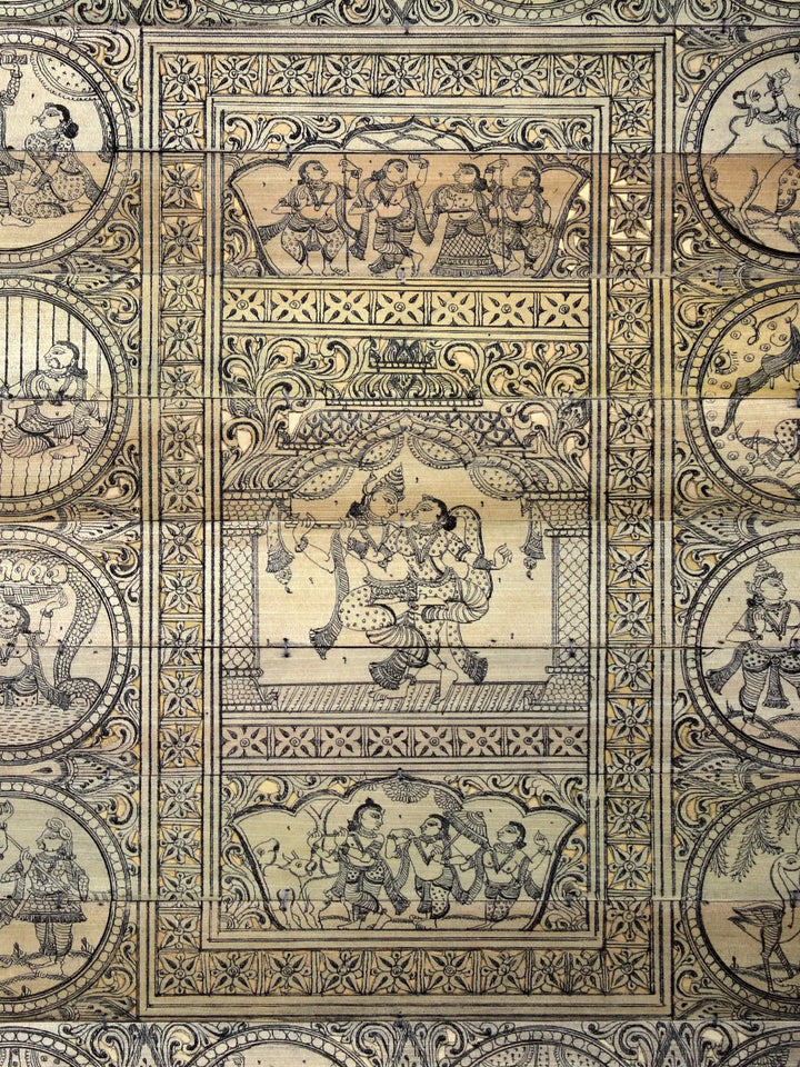 Krishna Leela (The Story of Lord Krishna) Pattachitra Painting on Cloth · view 2