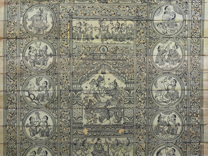Krishna Lila Pattachitra Painting on Cloth · view 4