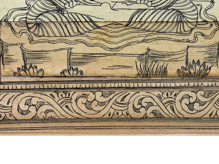 Gautam Buddha under Bodhi Tree - Palm Leaf from Odisha Pattachitra Painting on Palm Leaf by Rabi Behera Pattachitra · view 3
