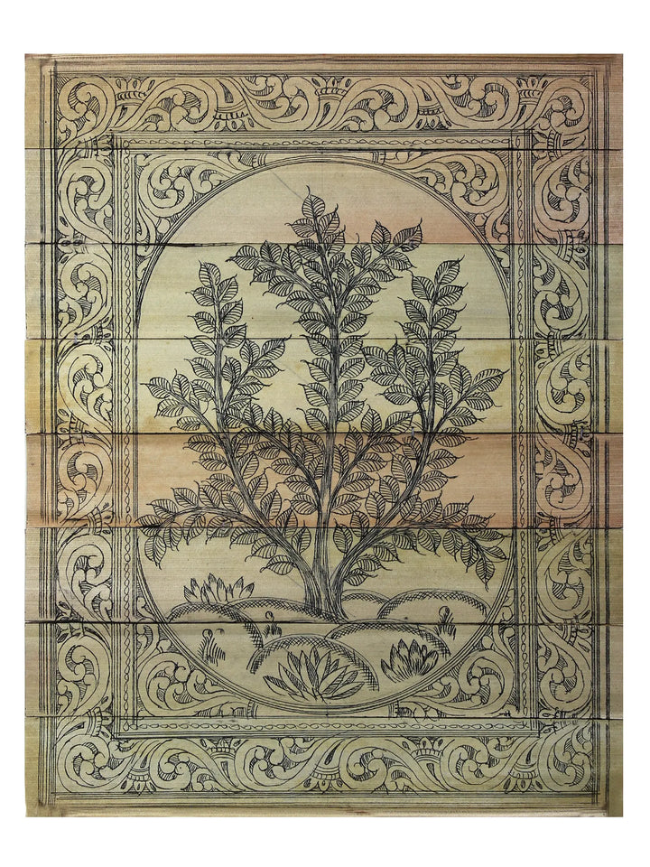 The Sacred Fig (Peepal) Pattachitra Painting on Cloth by Rabi Behera · view 1