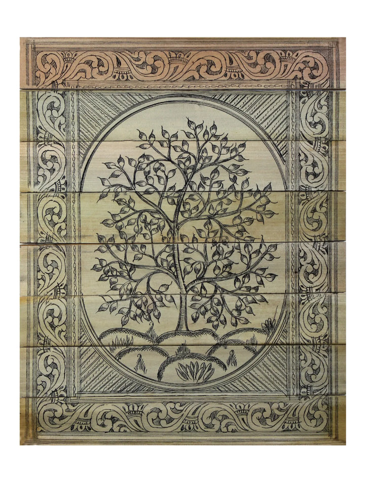 Tree Series 72 Pattachitra Painting on Cloth by Rabi Behera · view 1