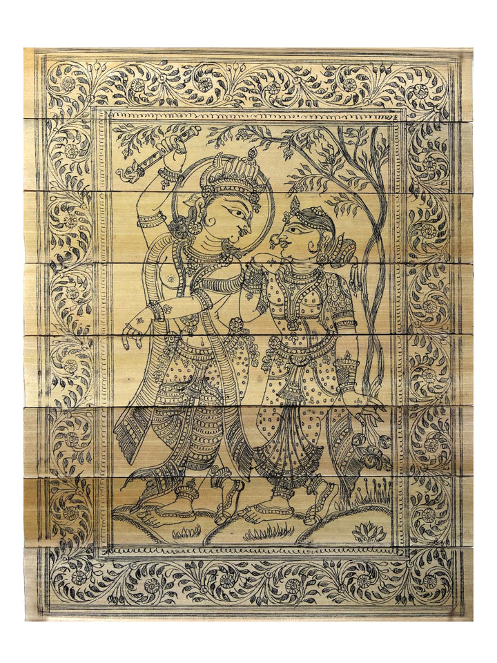 Radha-Krishna Pattachitra Painting on Cloth by Rabi Behera Pattachitra · view 1