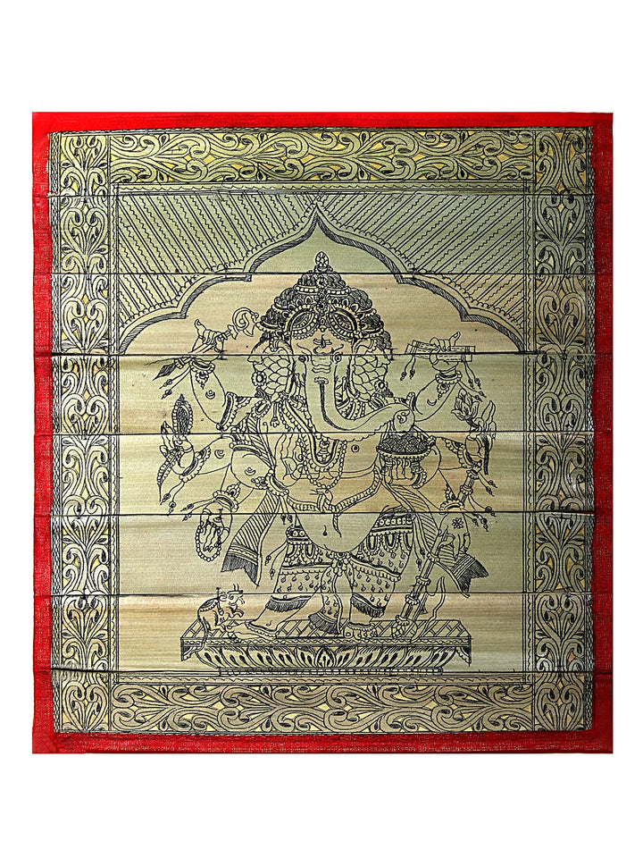 Eight Hands Lord Ganesha Pattachitra Painting on Cloth by Rabi Behera · view 1