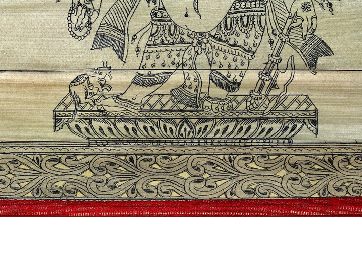 Eight Hands Lord Ganesha Pattachitra Painting on Cloth by Rabi Behera · view 4