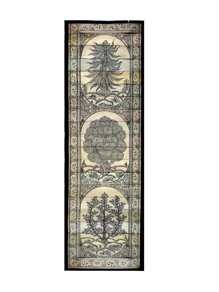 Tree Series 78 - Odisha Palm Leaf Patta Pattachitra Painting on Palm Leaf · view 1
