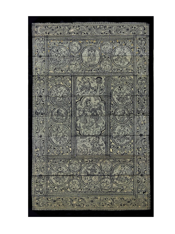 Shri Ganesha Leela Pattachitra Painting on Cloth · view 1