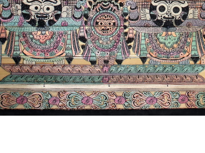 Shri Jagannath Ji with Subhadra and Balabhadra Painting on Palm Leaf · view 4