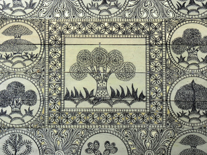 Tree Series 116 Pattachitra Painting on Cloth · view 2