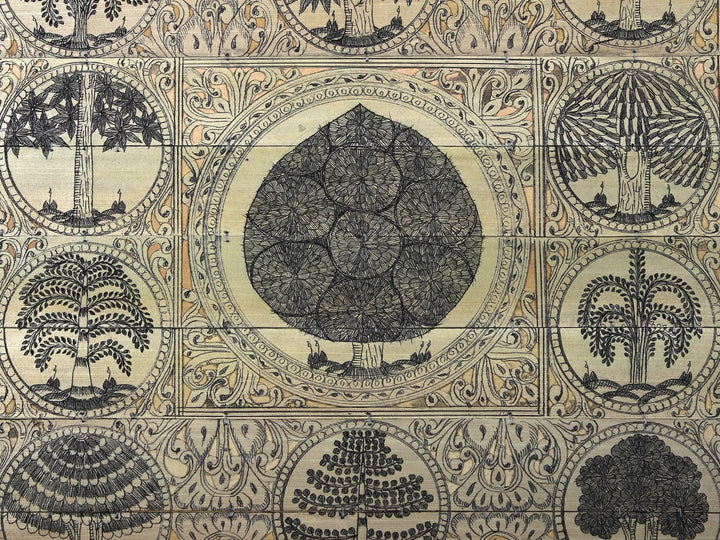 Tree Series 140 Pattachitra Painting on Cloth · view 2
