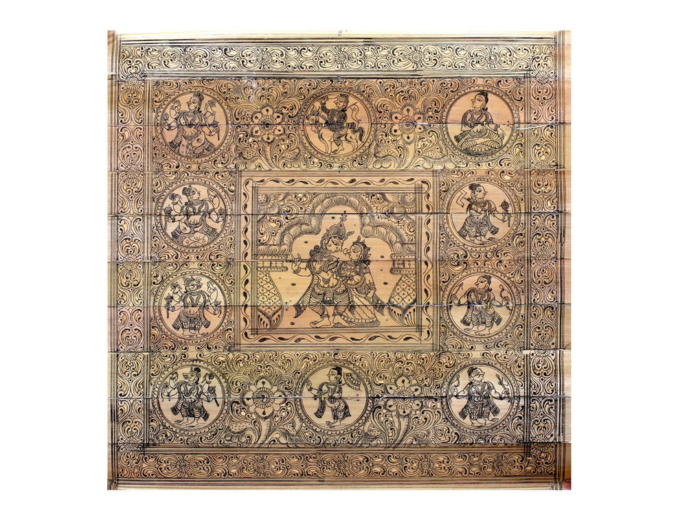 Murlidhar and Radha at Center with Dashavatara of Lord Vishnu