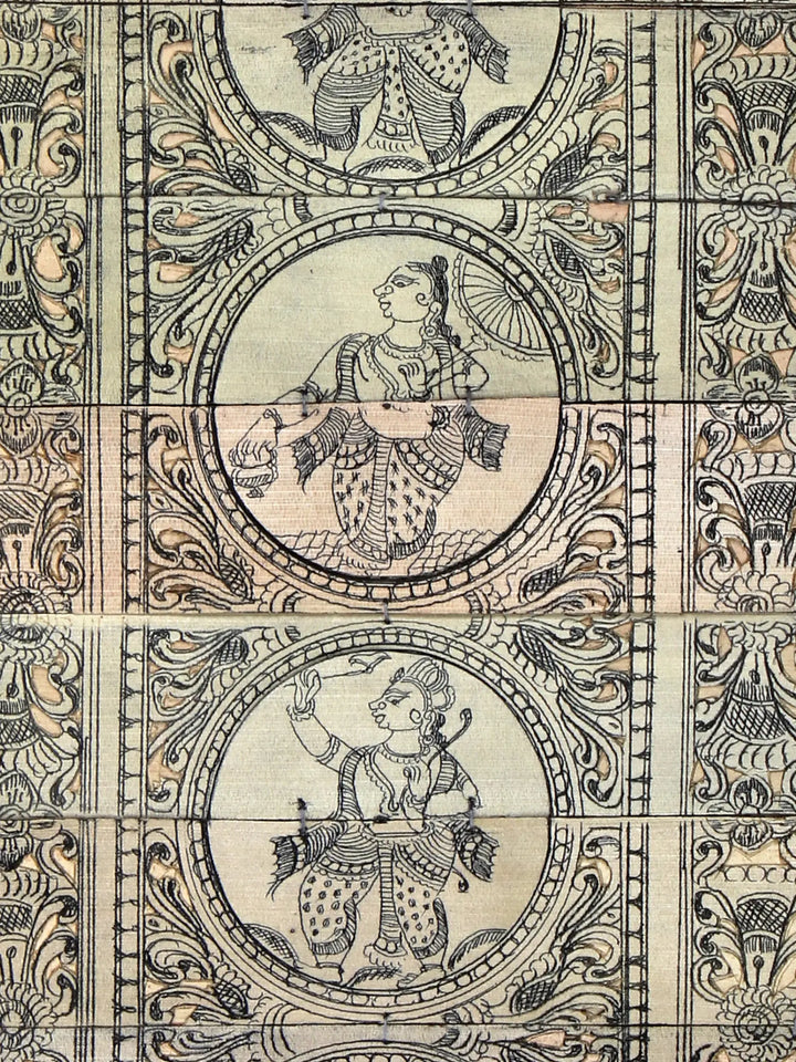 Dancing Lord Ganesha in Different Forms Pattachitra Painting on Cloth · view 4