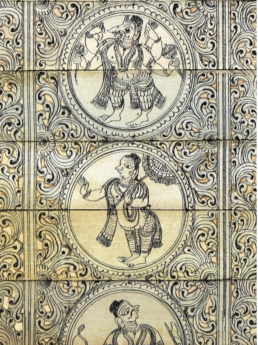 Lord Ganapati with Lord Vishnu's Dashavatara Pattachitra Painting on Cloth